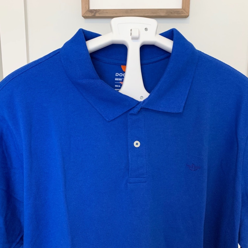 Docker's Men's Polo XXL shirt blue - Picture 3 of 8